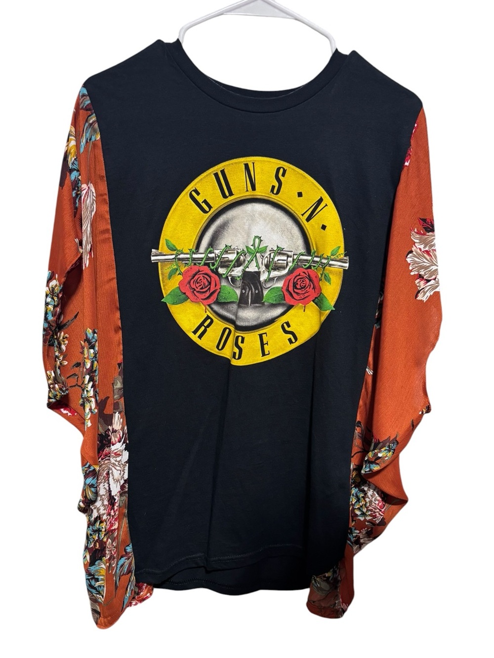 Guns N’ Roses Upcycled Graphic Tee | Boho Rocker Style 🌹